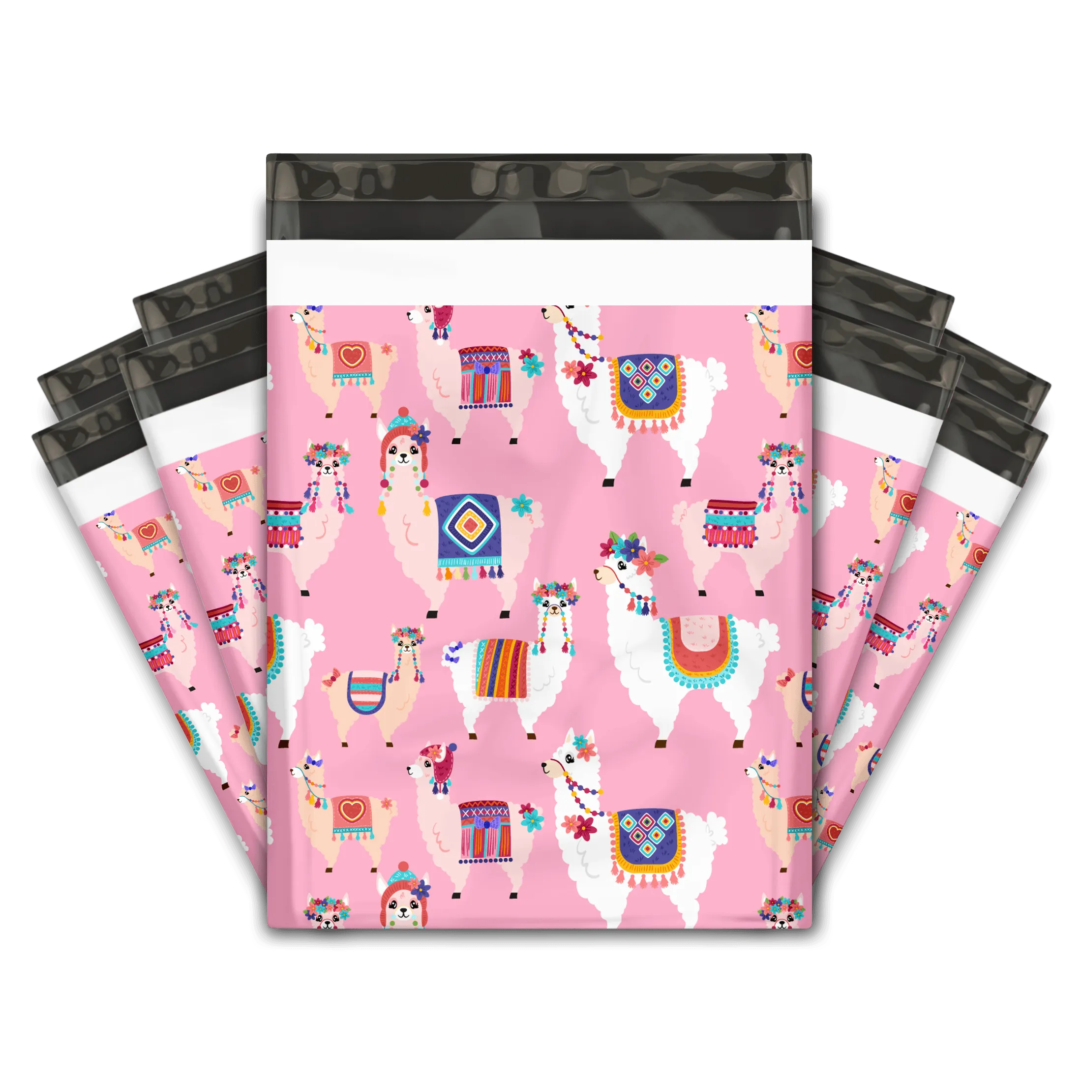 10x13 Lovely Llama Designer Poly Mailers Shipping Envelopes Premium Printed Bags