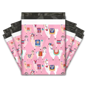 10x13 Lovely Llama Designer Poly Mailers Shipping Envelopes Premium Printed Bags