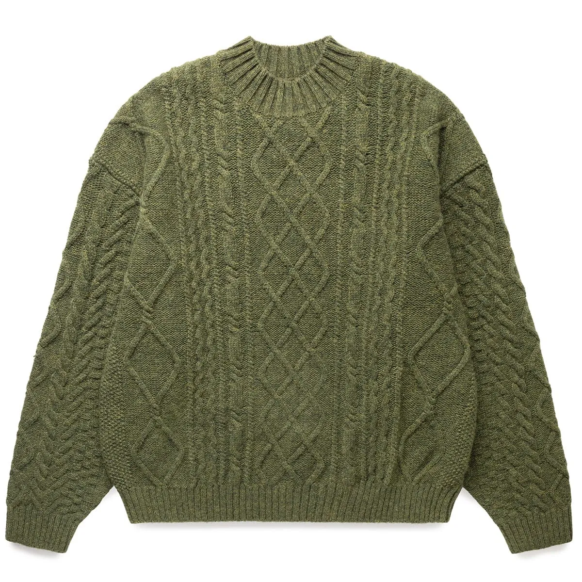 5G WOOL CABLE KNIT ELBOW-CATPITAL SWEATER