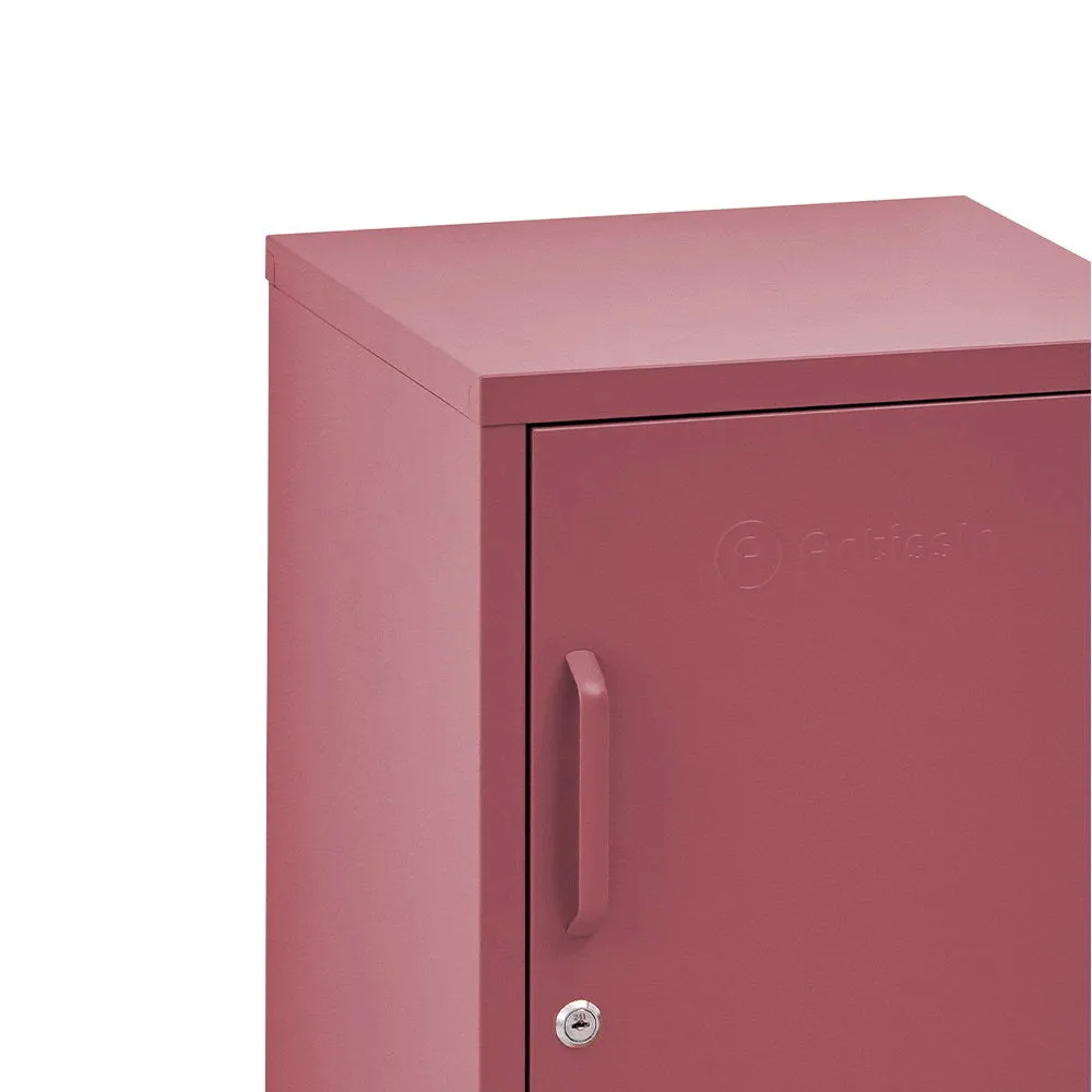 ArtissIn Metal Locker Storage Shelf Filing Cabinet Cupboard Bedside Table Pink