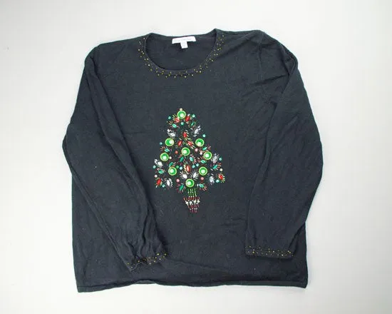 Beaded Tree-Small Christmas Sweater