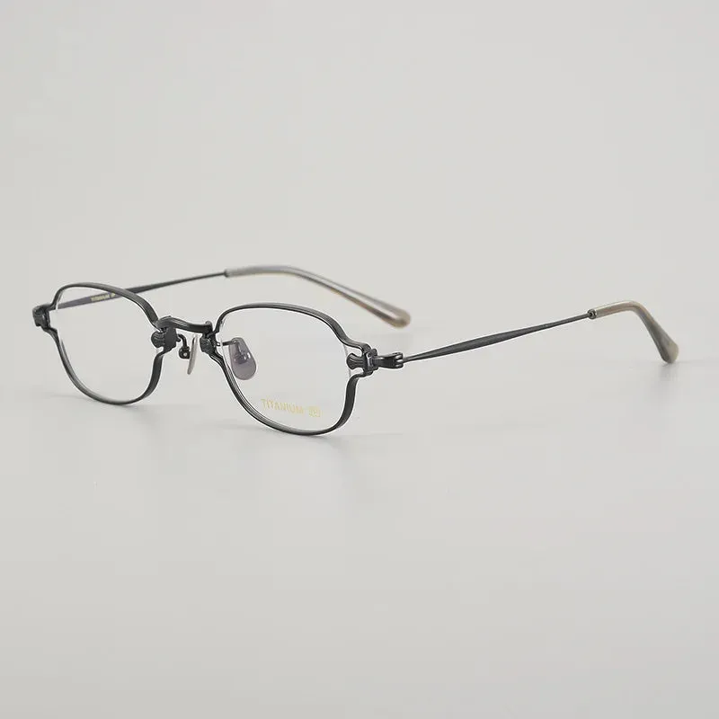 Black Mask Unisex Full Rim Square Titanium Eyeglasses Bmk186