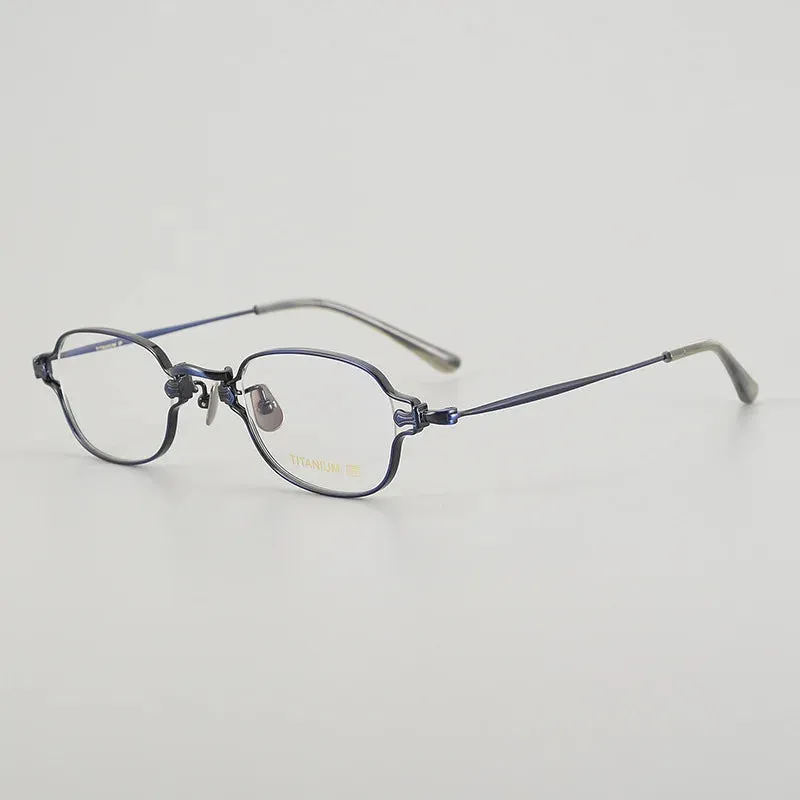 Black Mask Unisex Full Rim Square Titanium Eyeglasses Bmk186