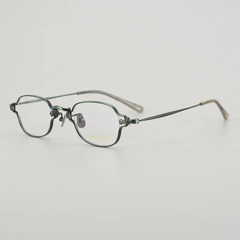 Black Mask Unisex Full Rim Square Titanium Eyeglasses Bmk186