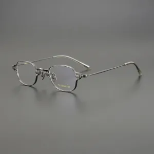 Black Mask Unisex Full Rim Square Titanium Eyeglasses Bmk186