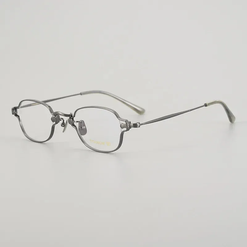 Black Mask Unisex Full Rim Square Titanium Eyeglasses Bmk186