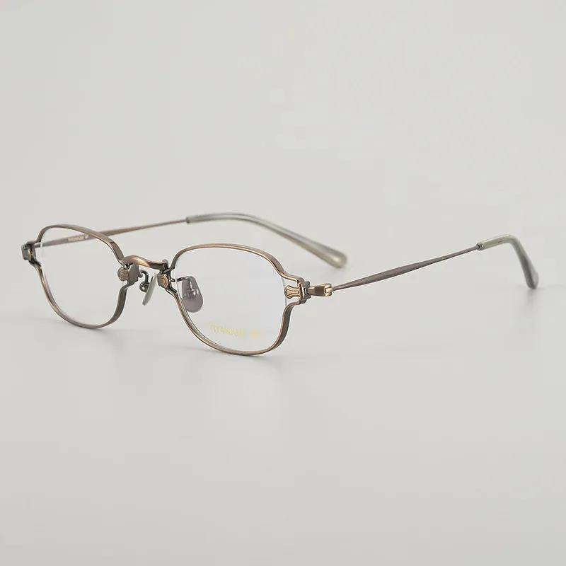 Black Mask Unisex Full Rim Square Titanium Eyeglasses Bmk186