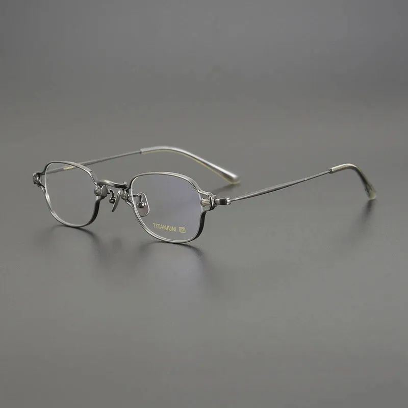 Black Mask Unisex Full Rim Square Titanium Eyeglasses Bmk186