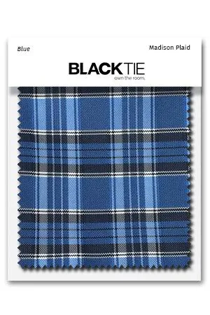 Blue Madison Plaid Fabric Swatch