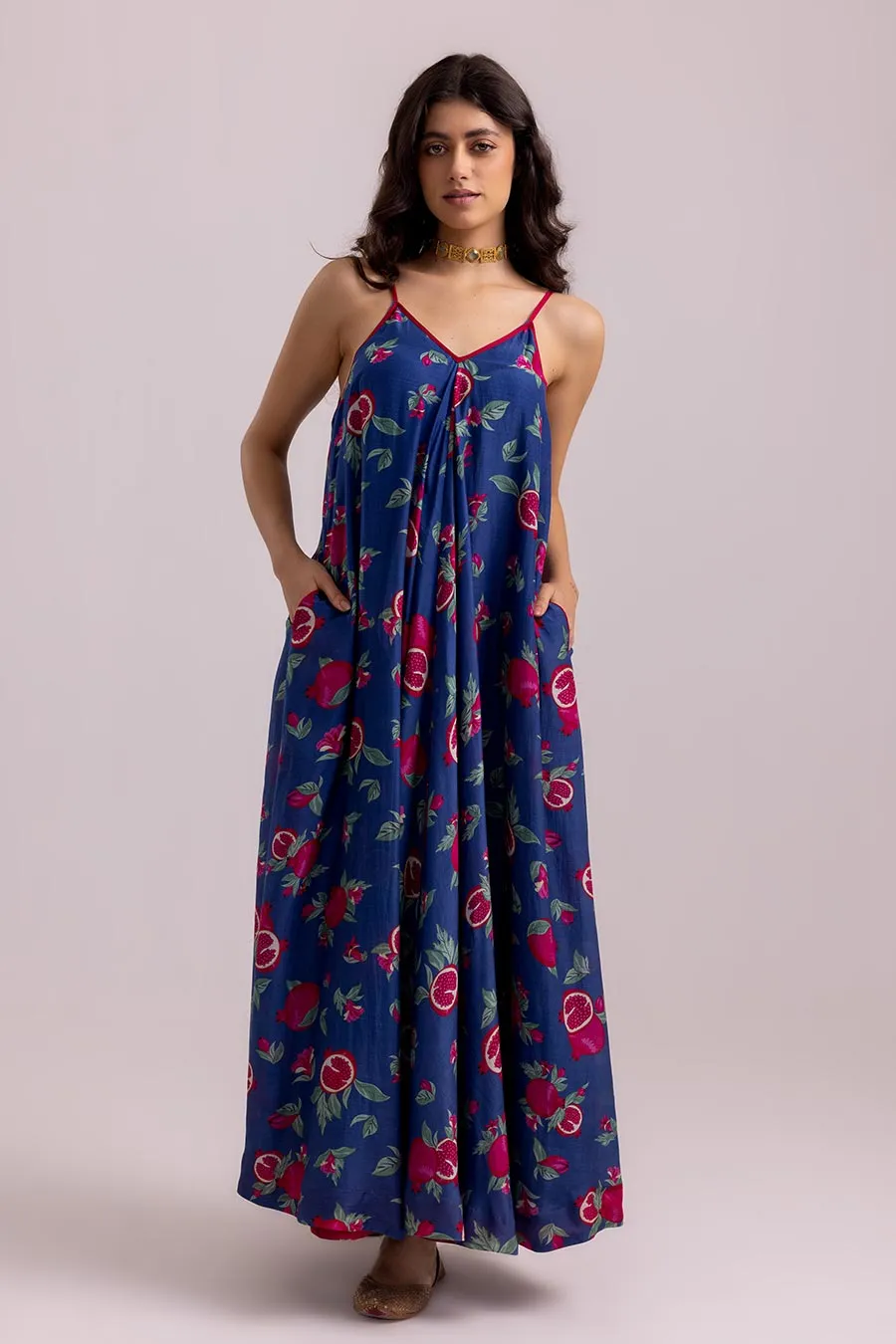 Blue Maria Anaar Printed Flowy Dress