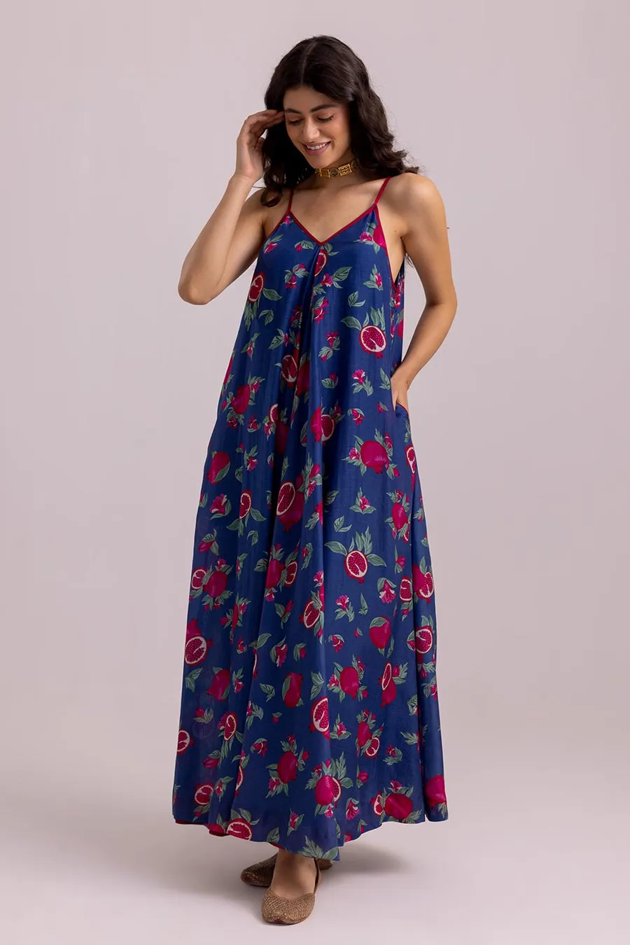 Blue Maria Anaar Printed Flowy Dress