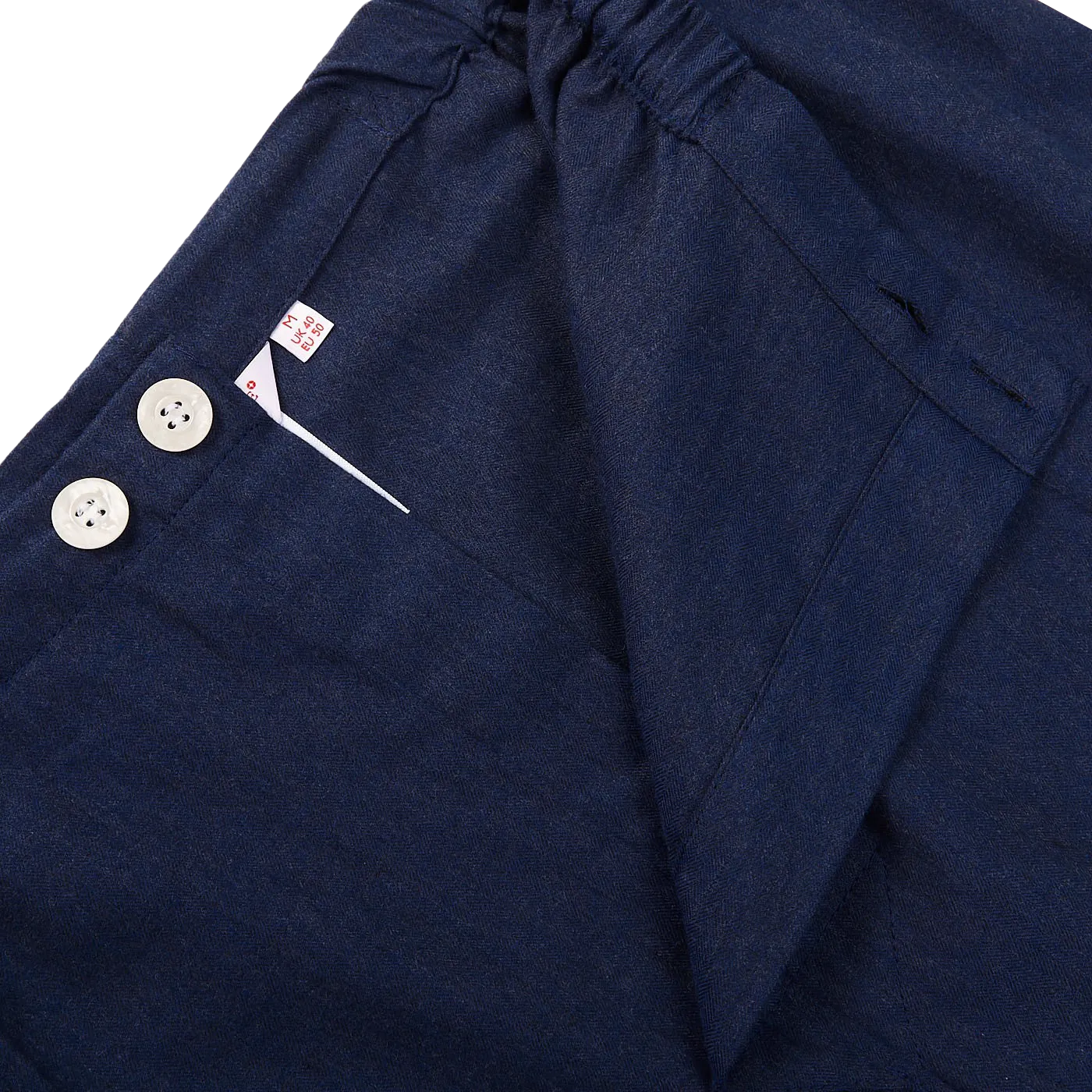 Blue Piped Cotton Classic Fit Pyjamas