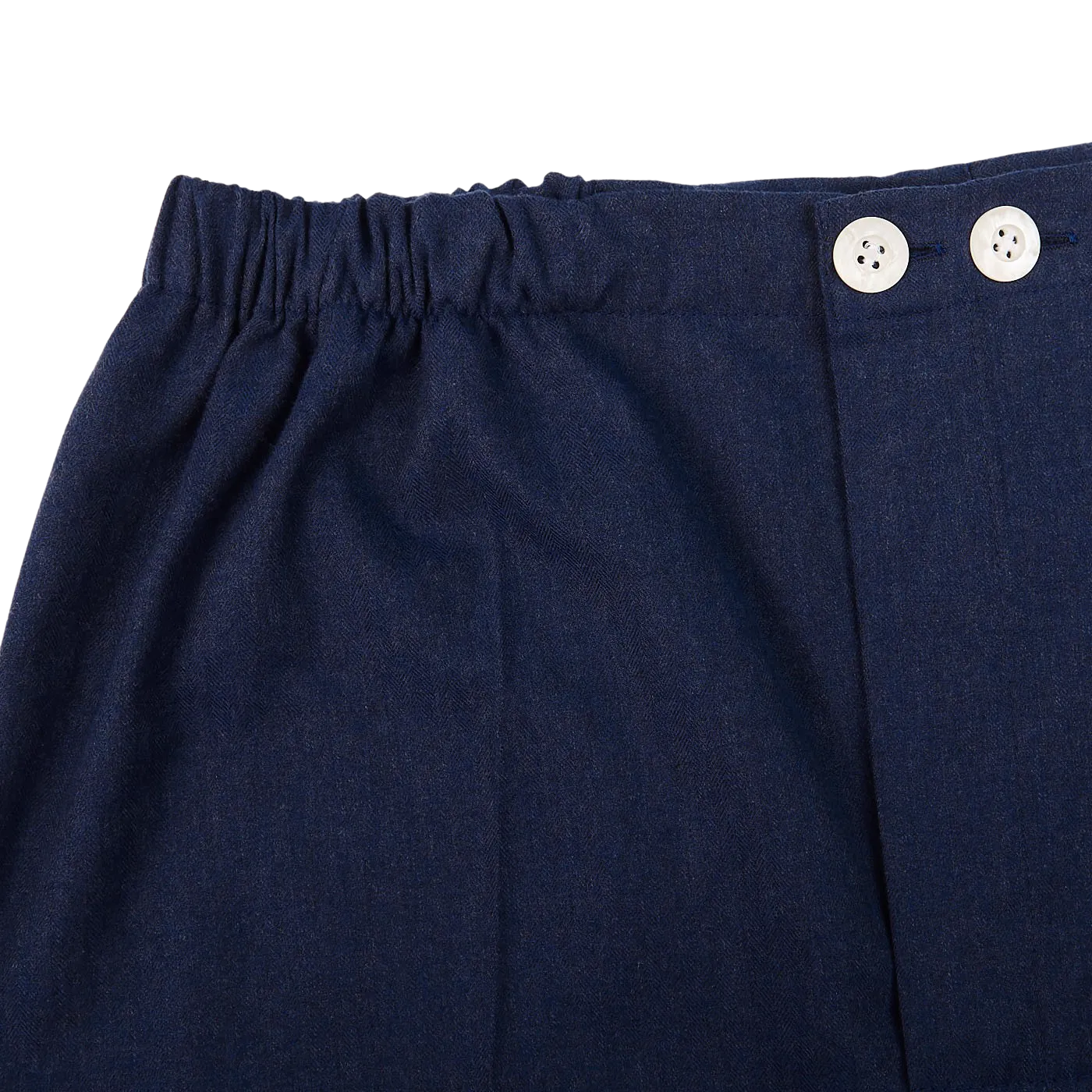 Blue Piped Cotton Classic Fit Pyjamas