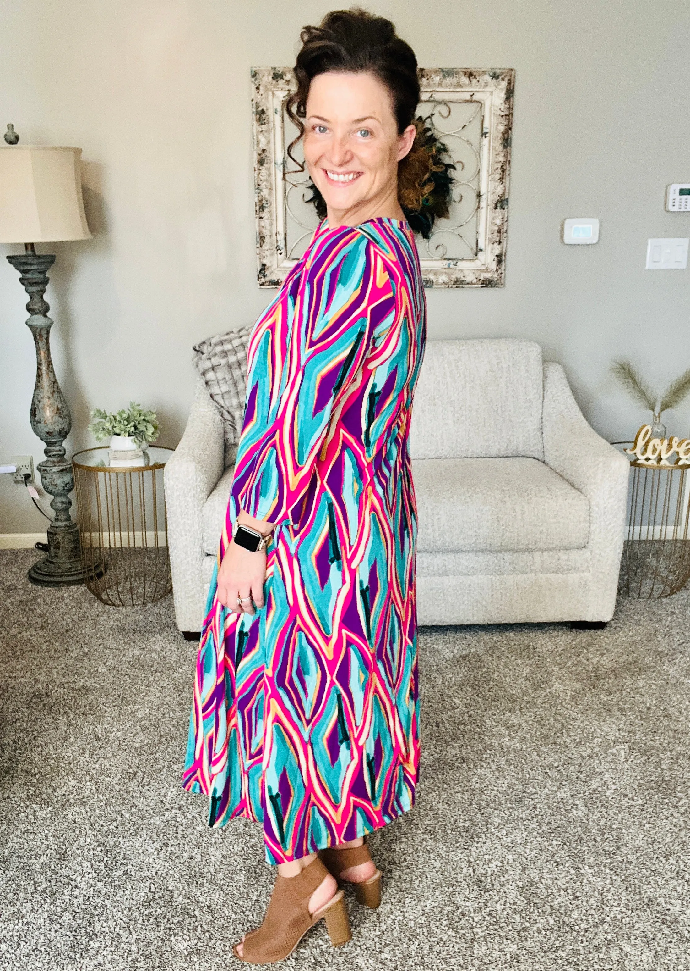 Brenda Colorful Diamond Dress