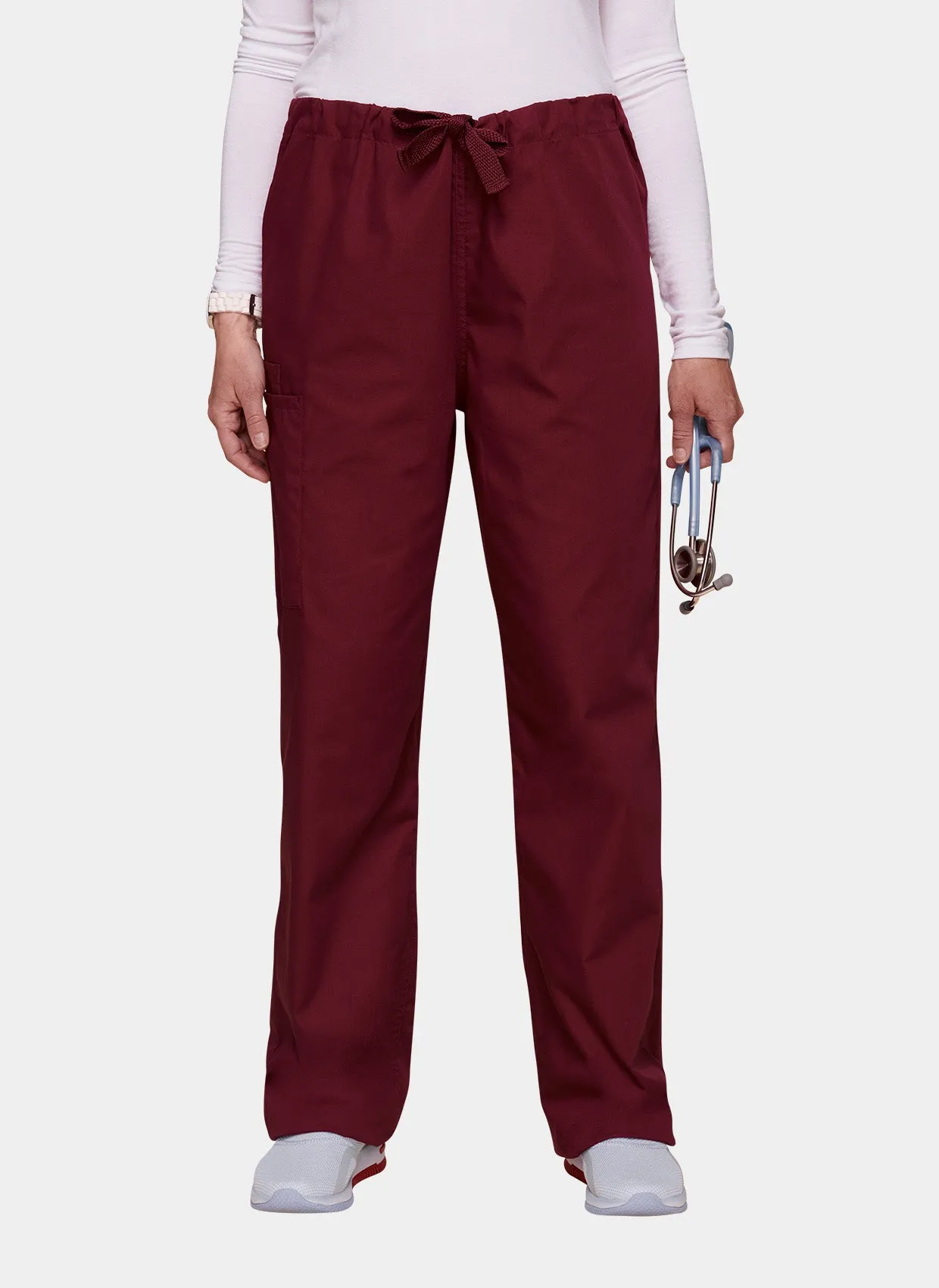 Cherokee Unisex Drawstring Scrub Trousers - Wine