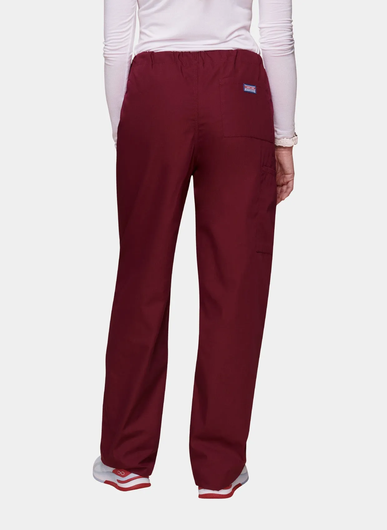 Cherokee Unisex Drawstring Scrub Trousers - Wine