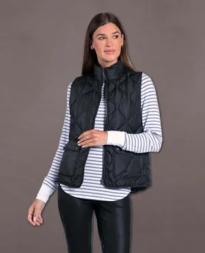 Denver Quilted Vest Black