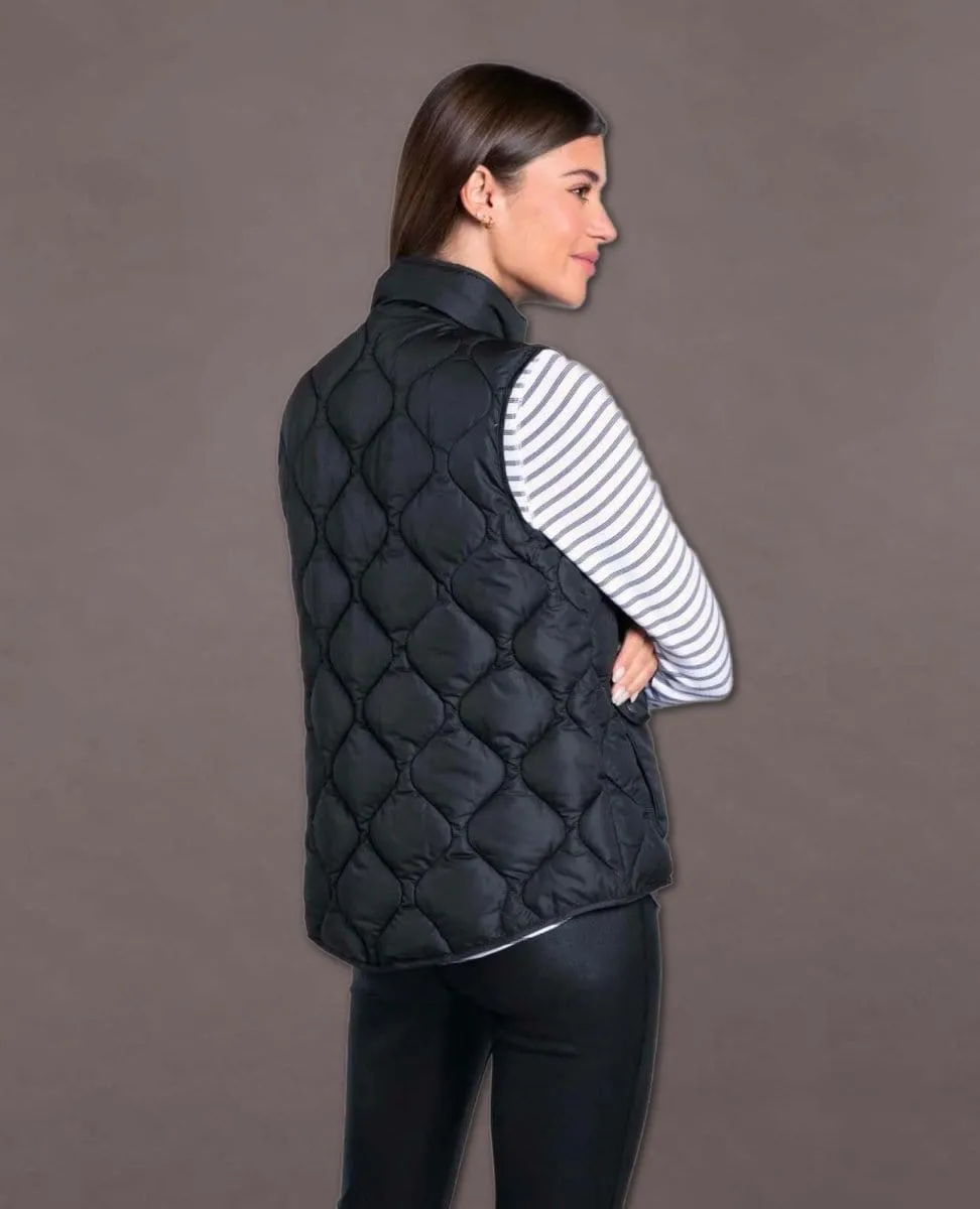 Denver Quilted Vest Black