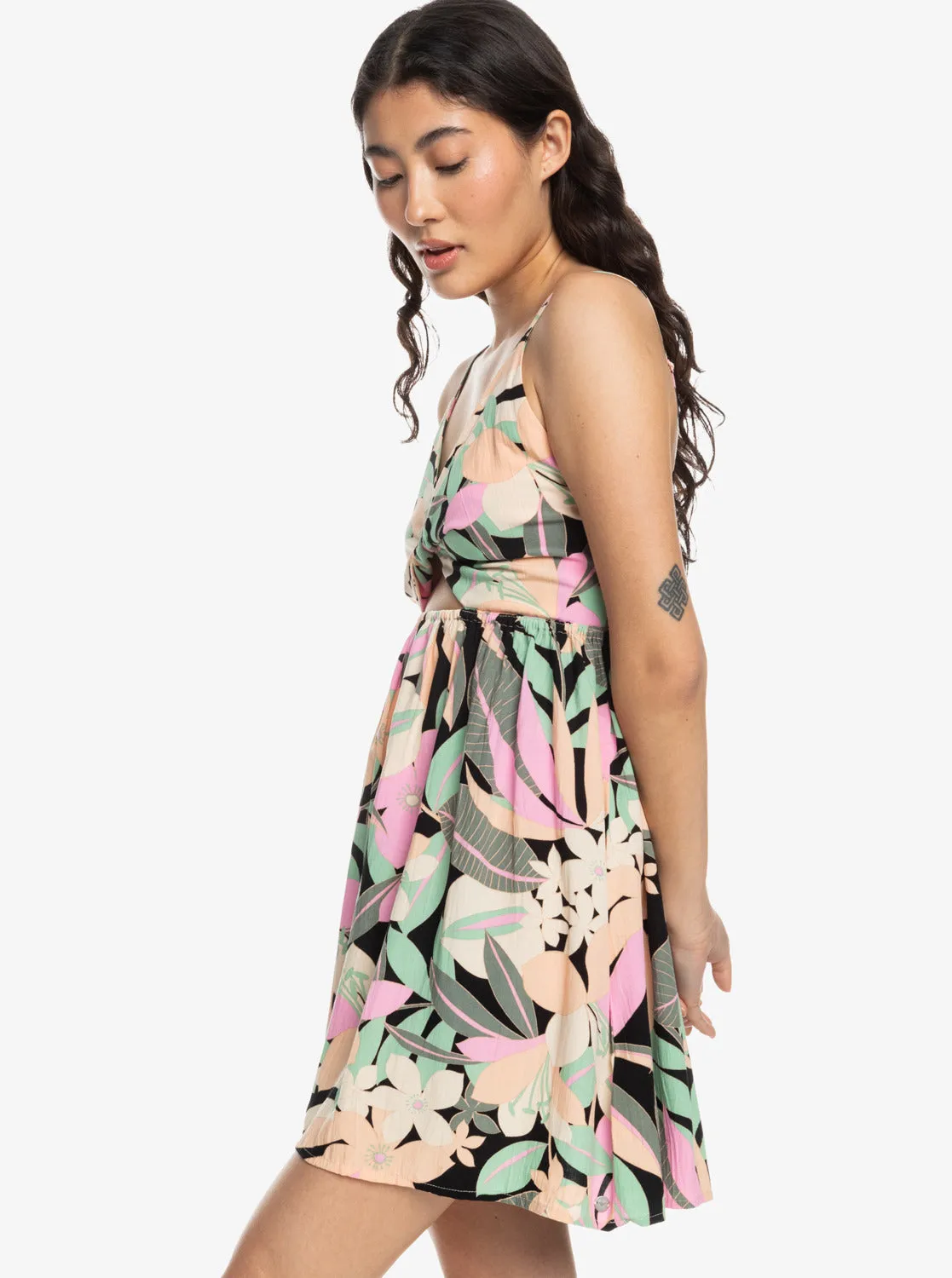 Evening Glow Again Dress - Anthracite Palm Song