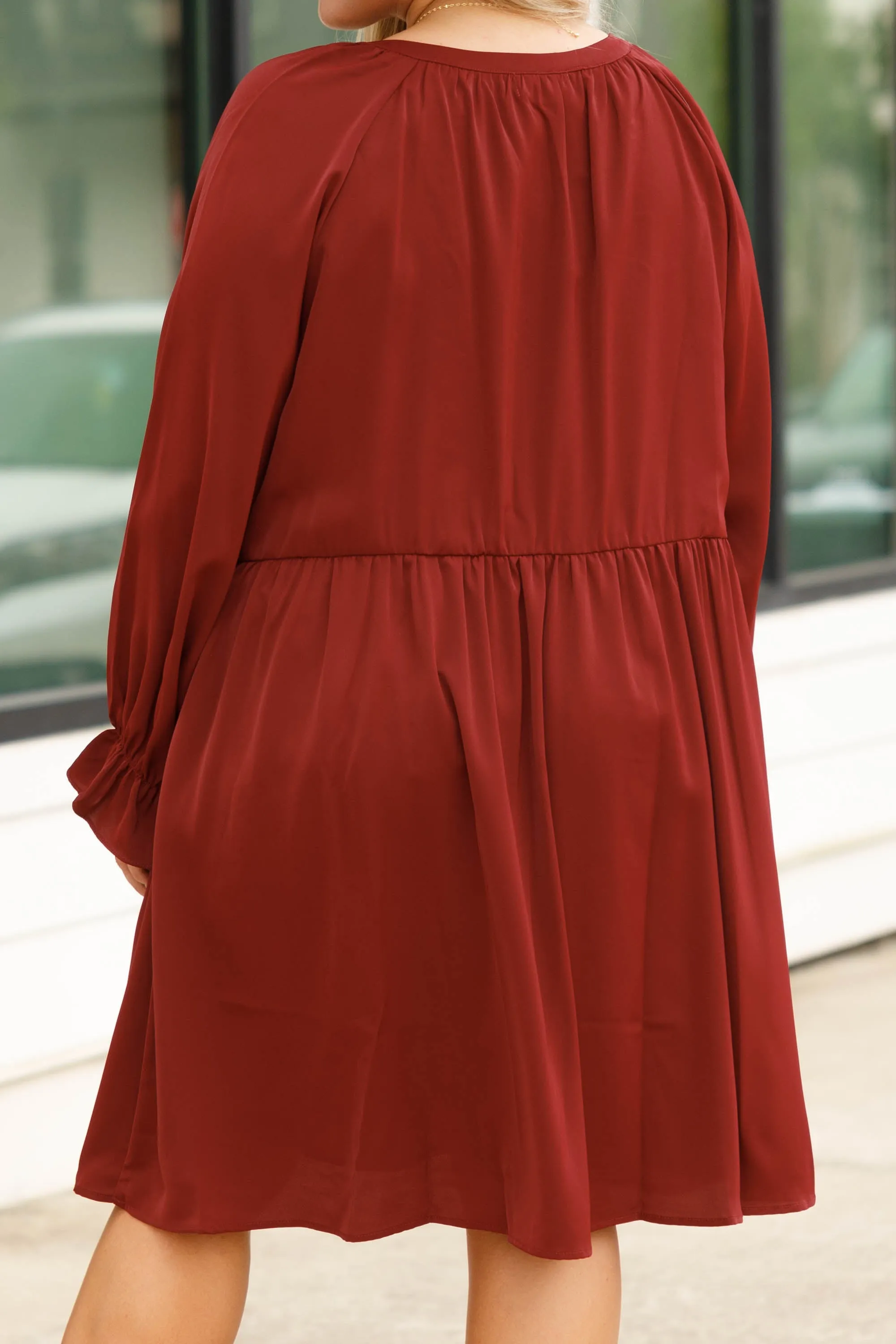 Here's To Love Dress, Burgundy