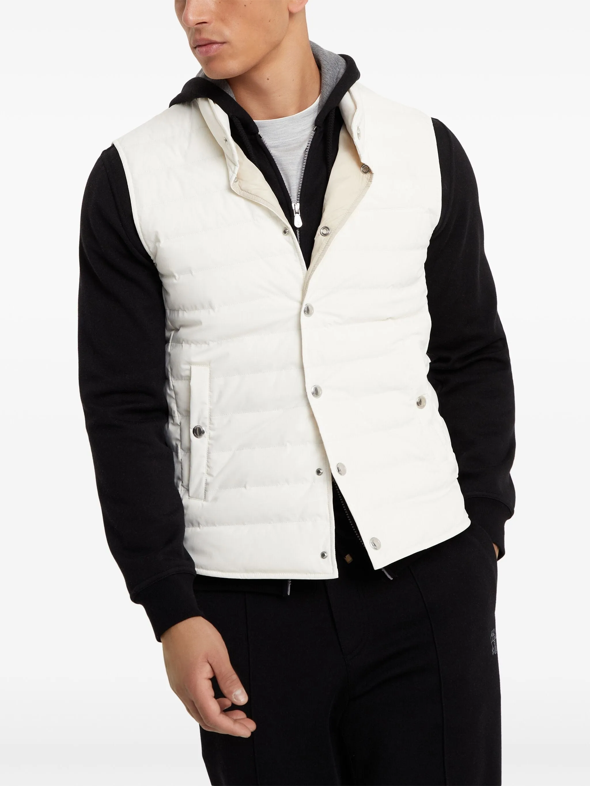 High-Neck Quilted Gilet