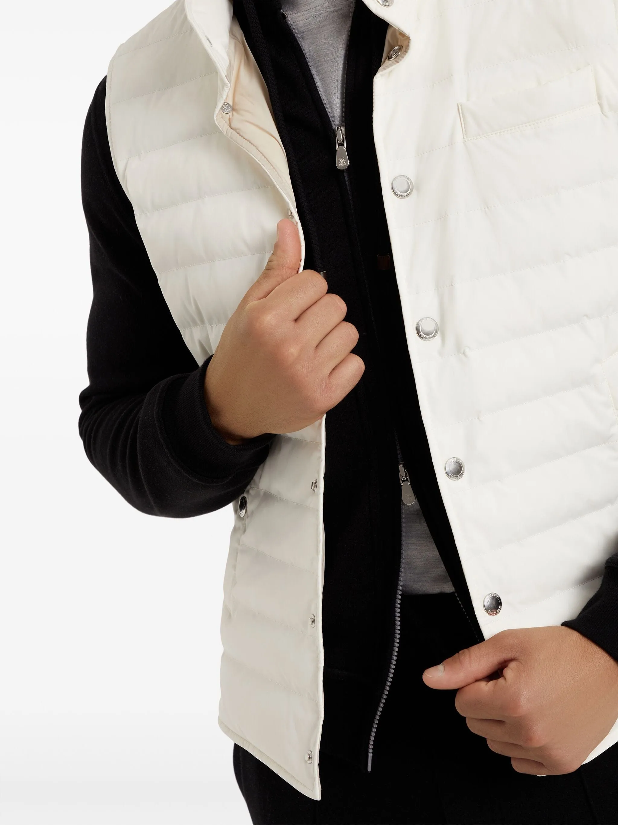 High-Neck Quilted Gilet