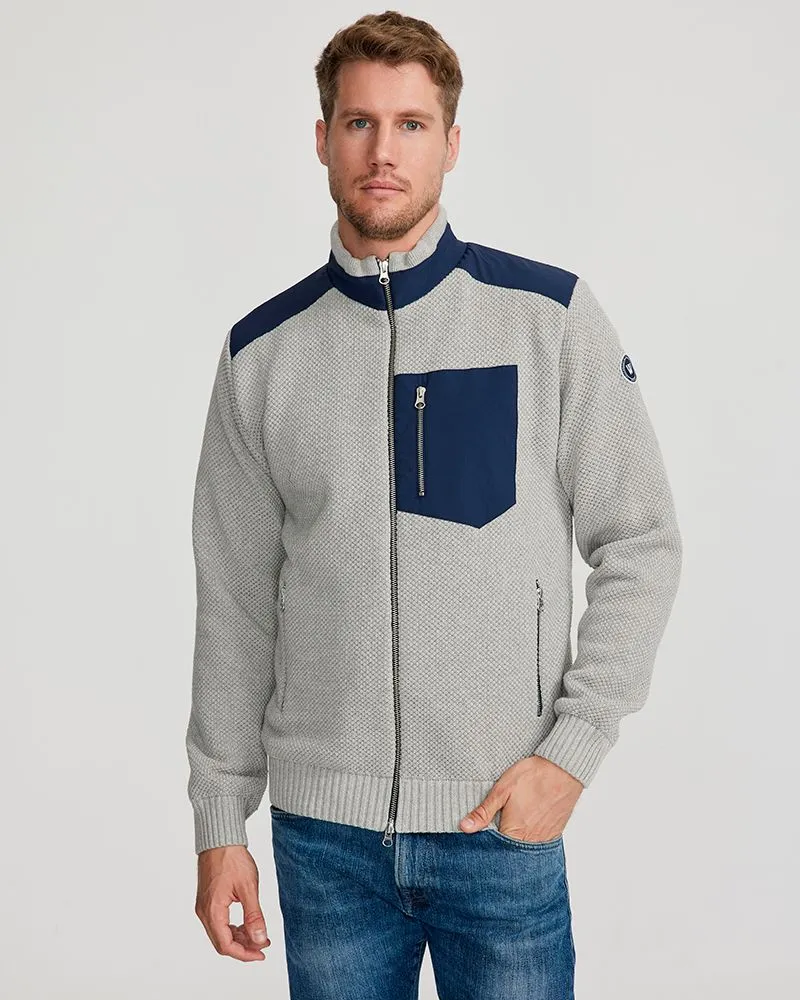 Holebrook Mens Konrad WP Fullzip Light Grey Melange