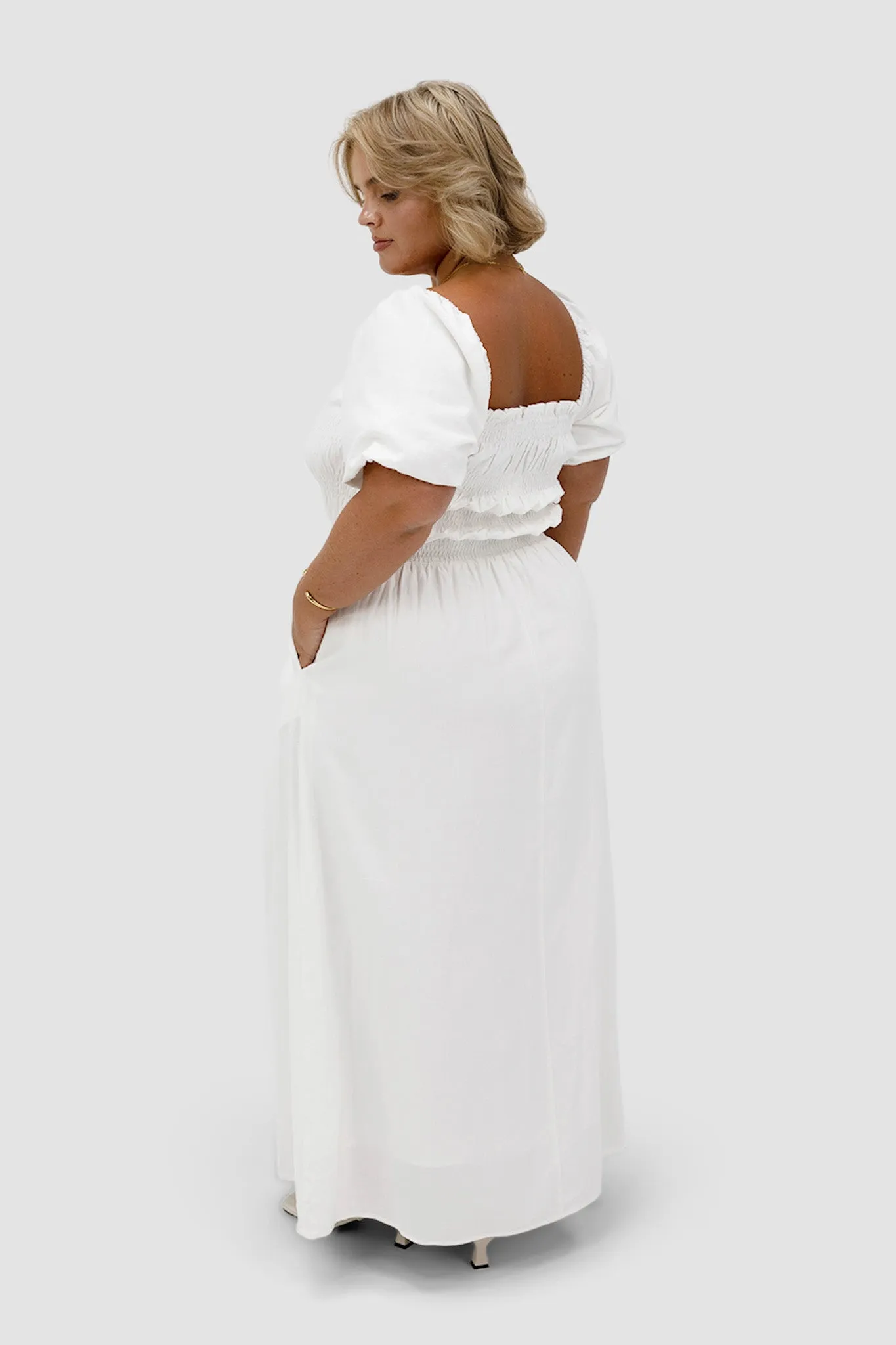 ISMAE MAXI DRESS WHITE