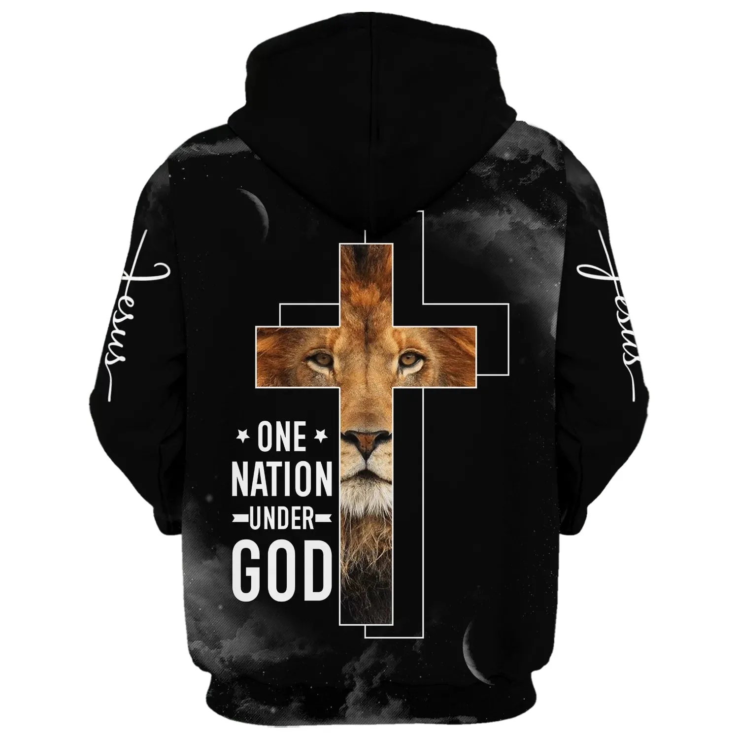 Jesus The Lion Of Judah One Nation Under God Hoodies Jesus Hoodie Men & Women Christian Hoodie 3D Printed Hoodie