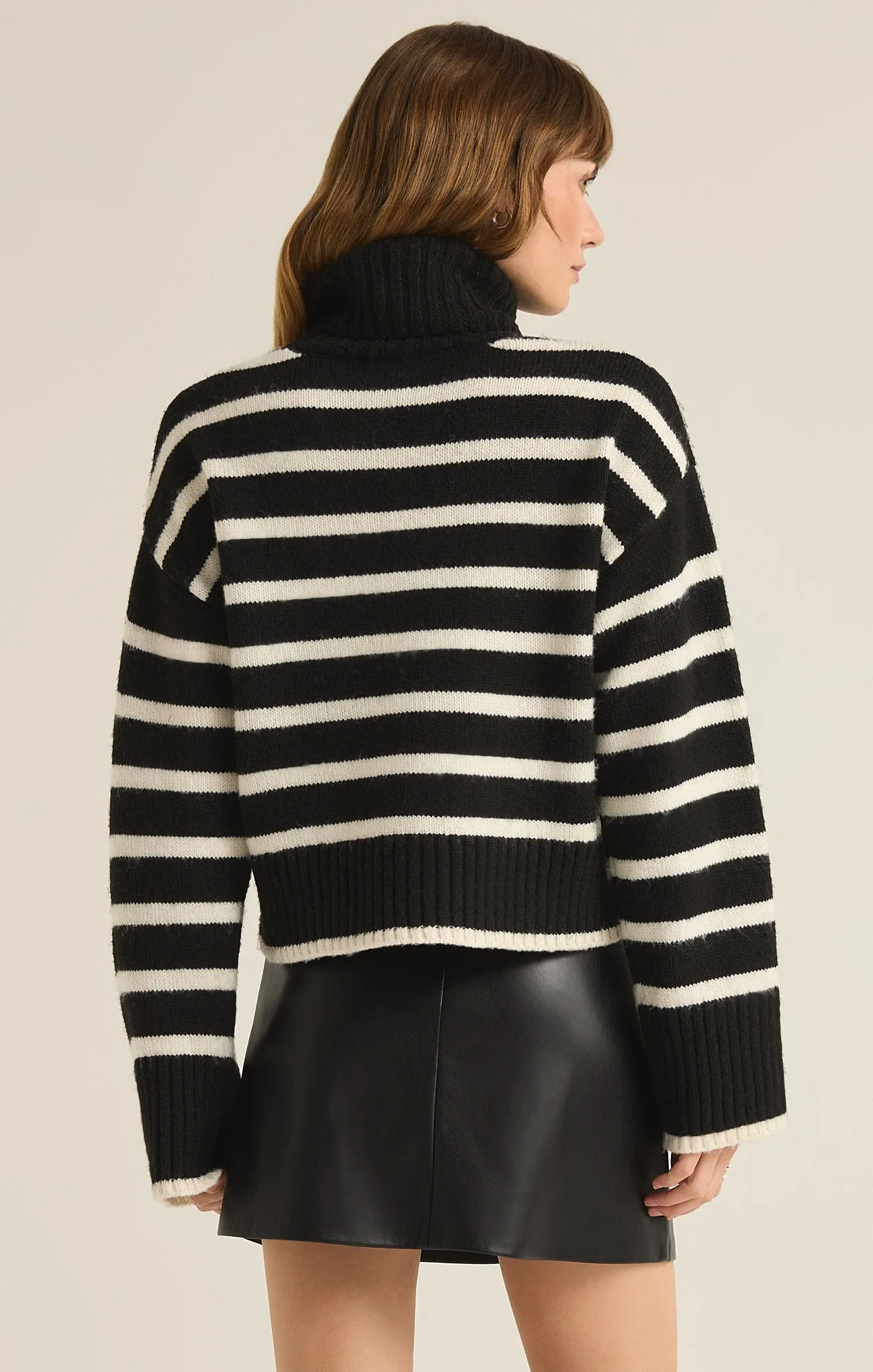 Josephine Stripe Turtleneck Sweater