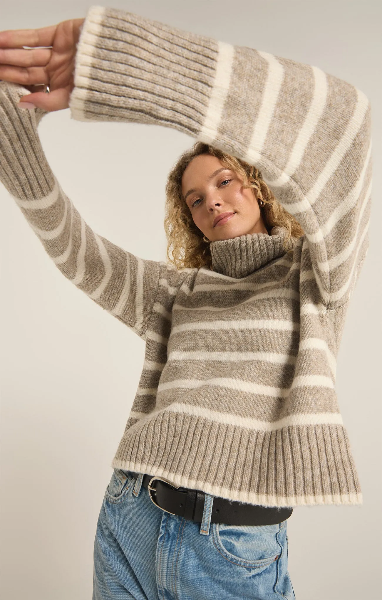 Josephine Stripe Turtleneck Sweater