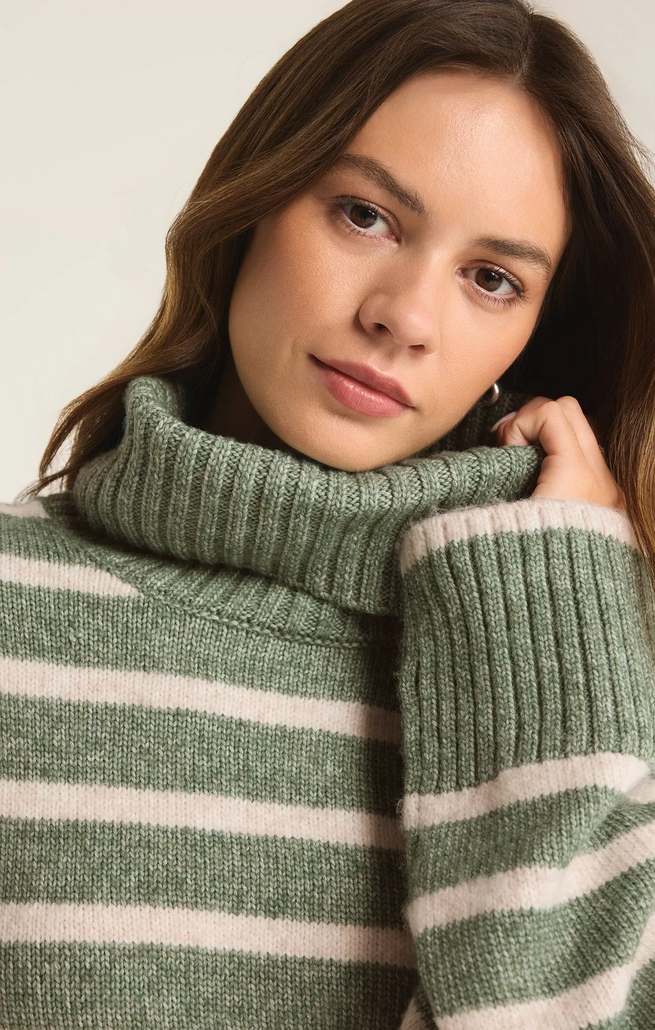 Josephine Stripe Turtleneck Sweater