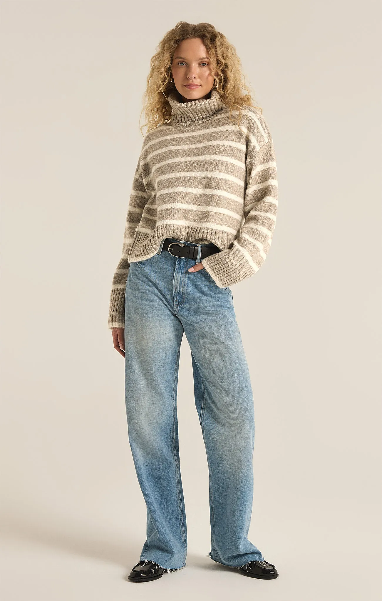 Josephine Stripe Turtleneck Sweater