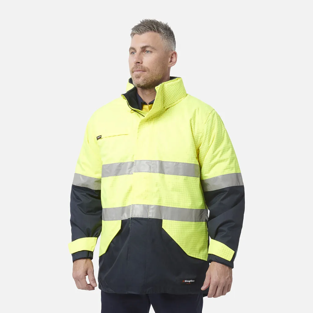 King Gee Hi-Vis Anti Static Waterproof Reflective Work Jacket (K55035)