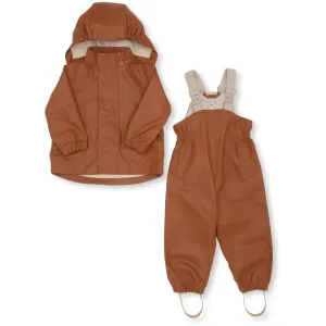 Konges Slojd Palme Rainwear Set Solid Cotton in Caramel