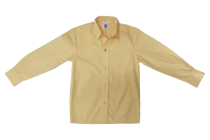 Long-sleeve Raised Collar Shirt - Maize