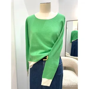 Mandy Splice Sweater | Emerald