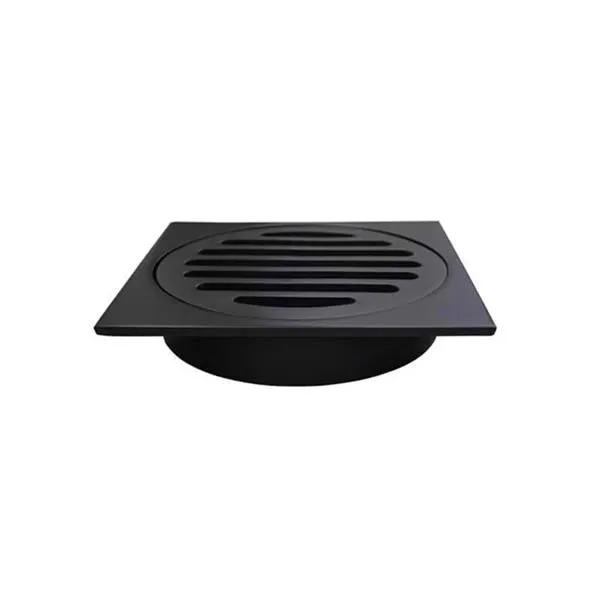 Meir Square Floor Grate Shower Drain 100mm Outlet - Matte Black