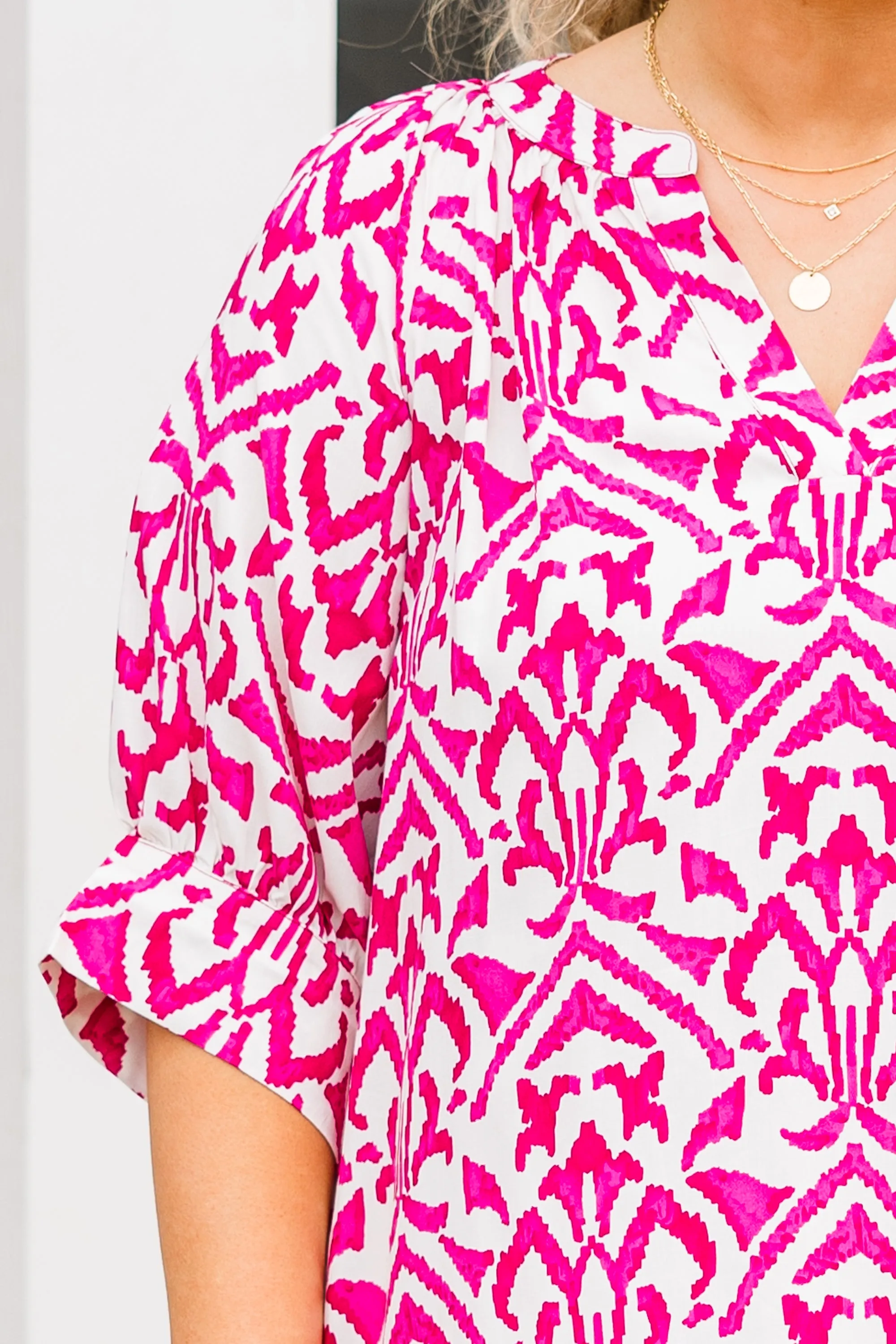 Pearl Cove Top, Fuchsia