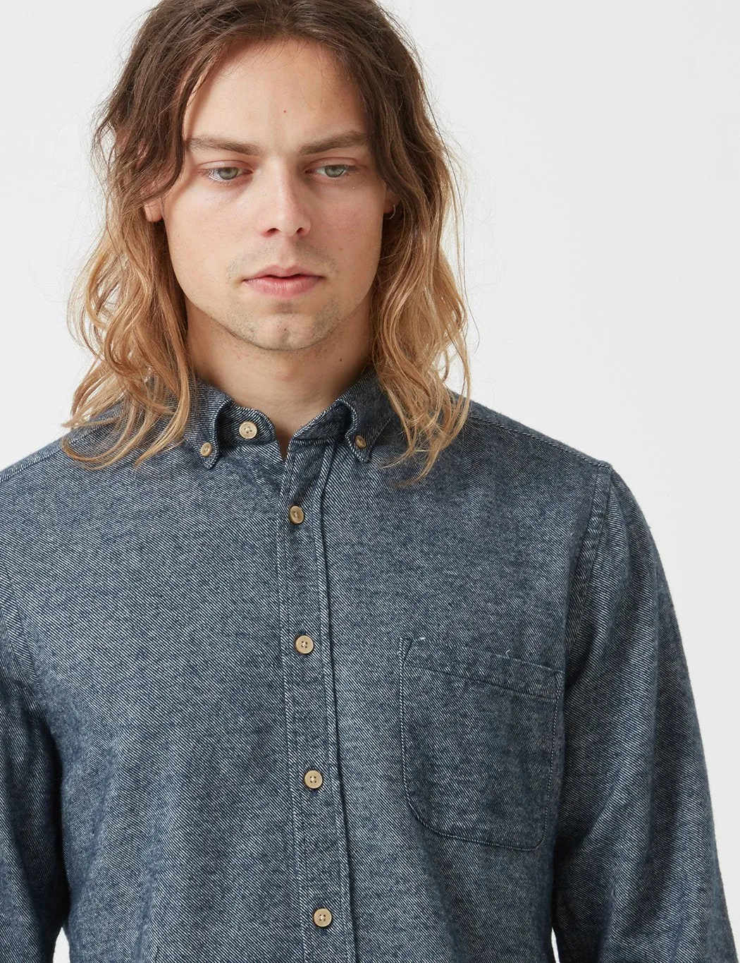 Portuguese Flannel Teca Shirt - Grayed Blue