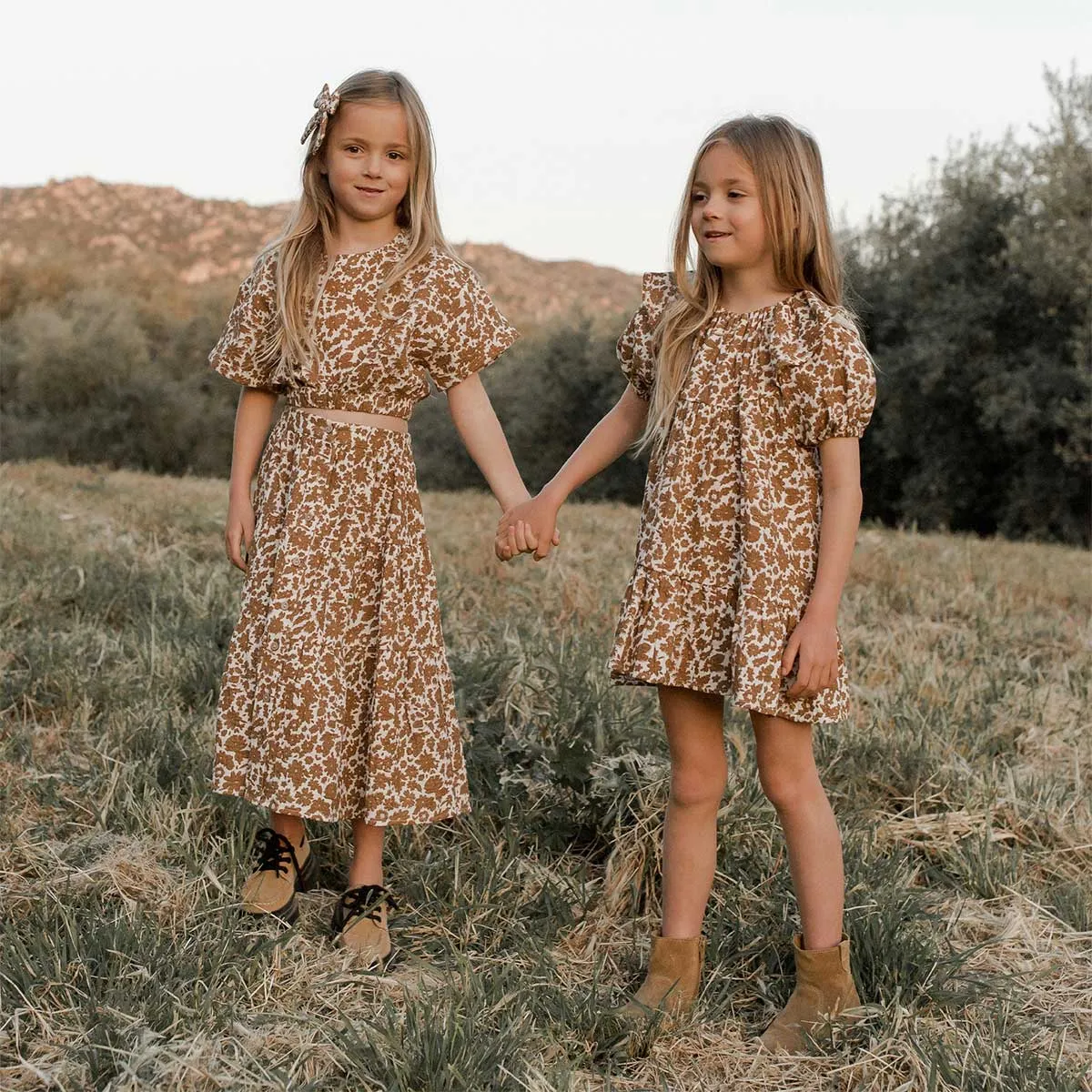 Rylee   Cru Willow Dress - Gold Gardens