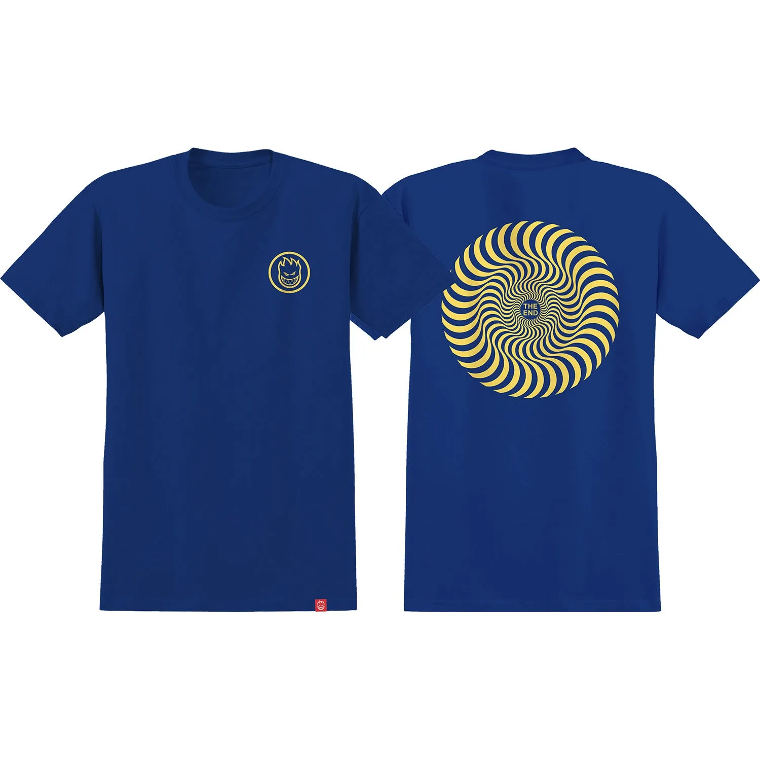 Spitfire Classic Swirl Youth T-Shirts - Royal/Yellow