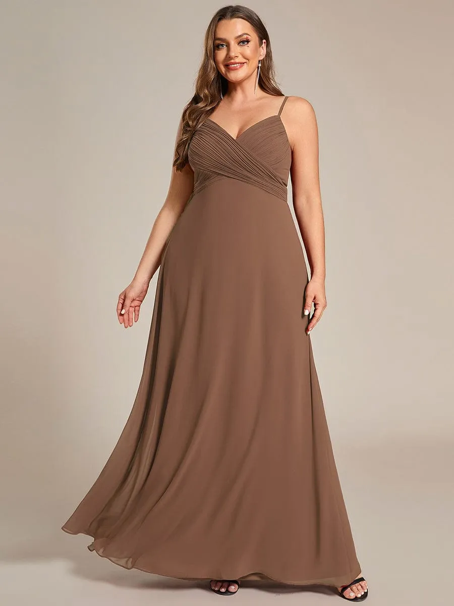 Sweetheart Draped Back Floor Length Bridesmaid Dress