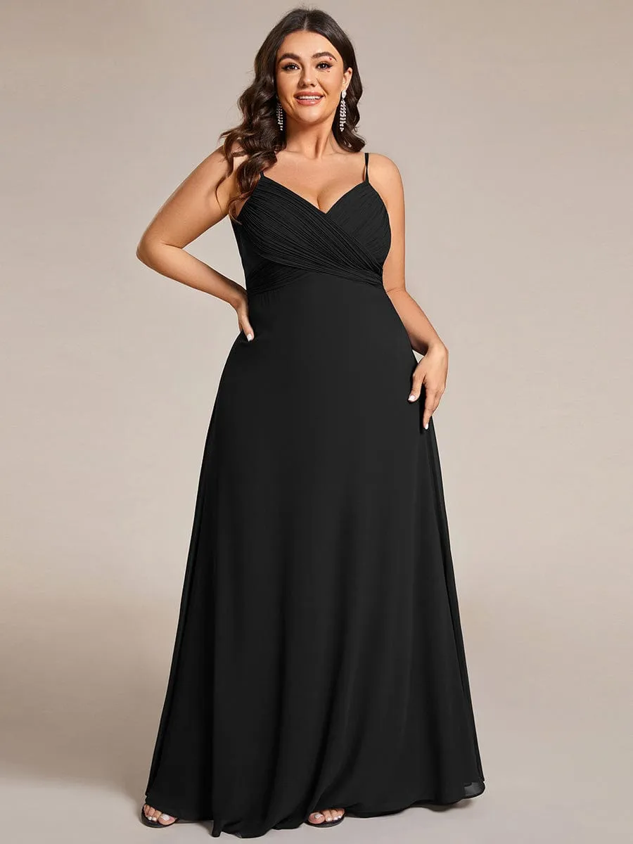 Sweetheart Draped Back Floor Length Bridesmaid Dress