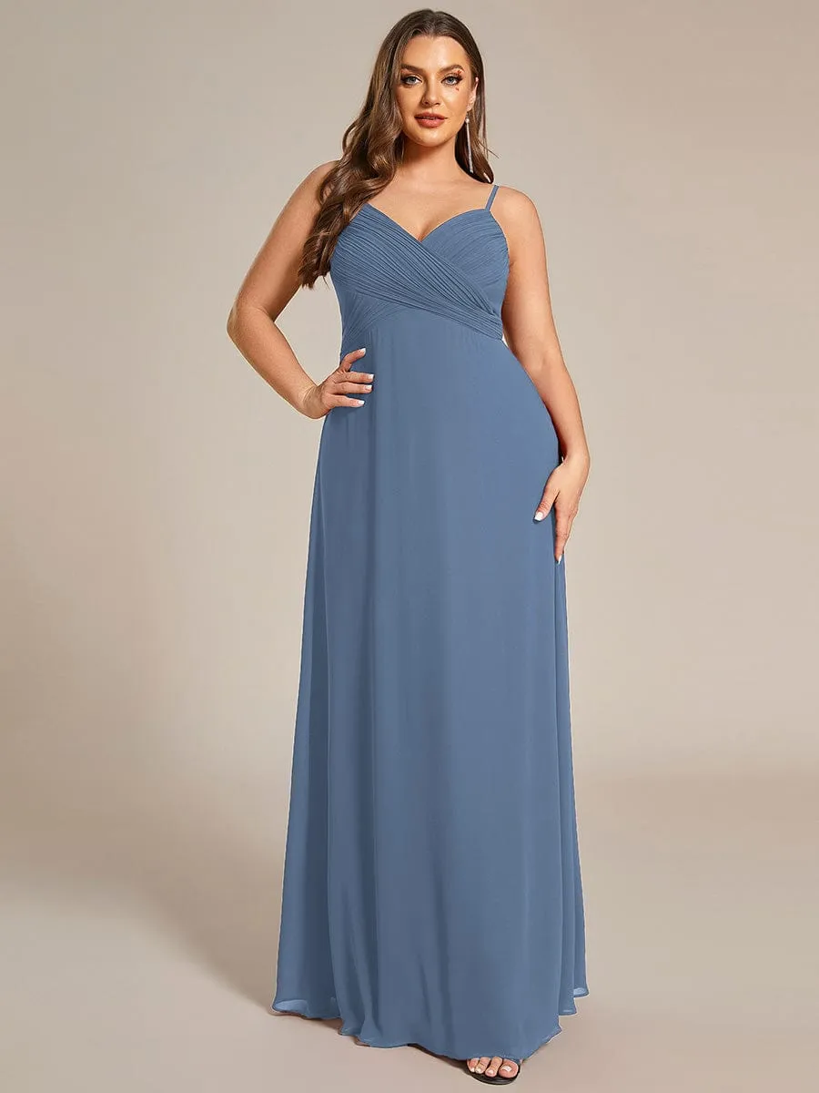 Sweetheart Draped Back Floor Length Bridesmaid Dress