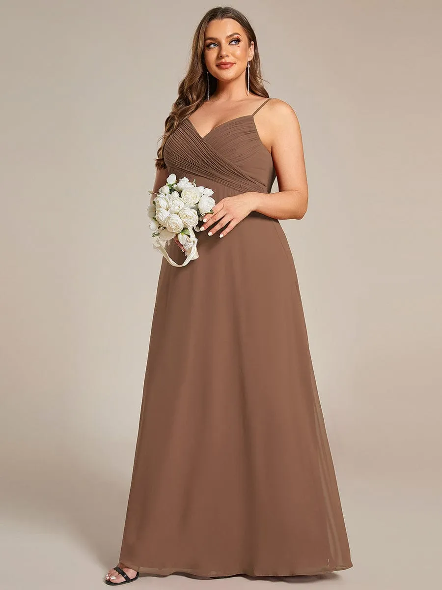 Sweetheart Draped Back Floor Length Bridesmaid Dress