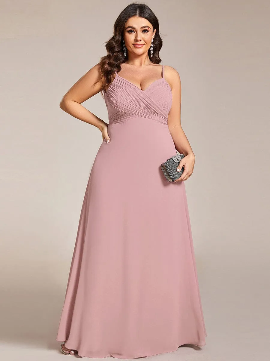 Sweetheart Draped Back Floor Length Bridesmaid Dress