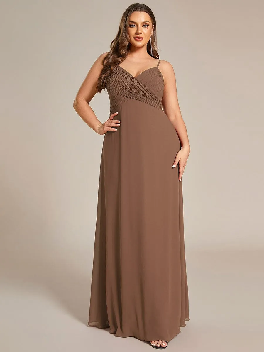 Sweetheart Draped Back Floor Length Bridesmaid Dress