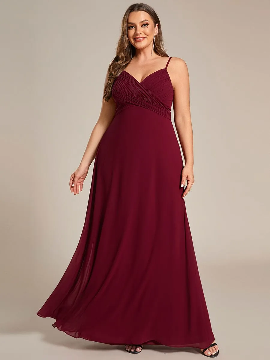 Sweetheart Draped Back Floor Length Bridesmaid Dress