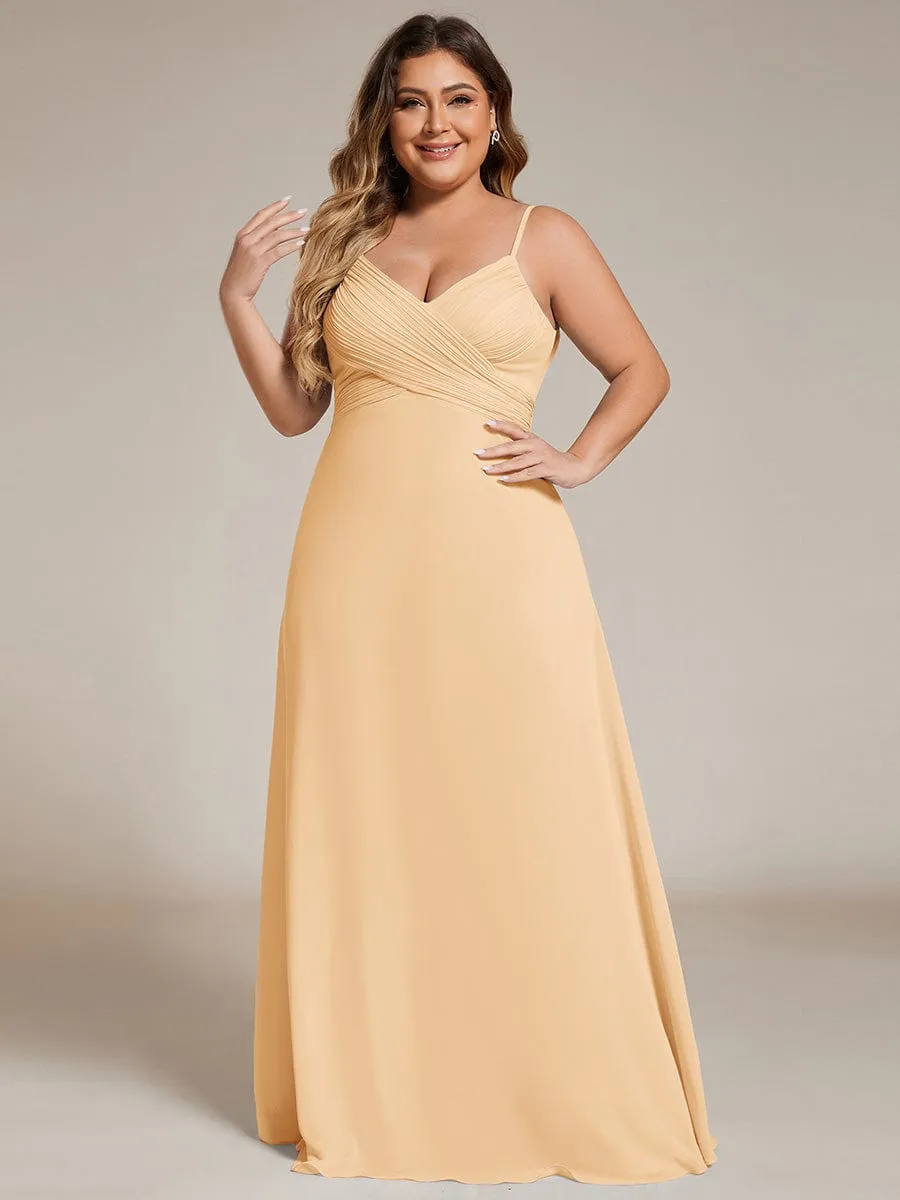 Sweetheart Draped Back Floor Length Bridesmaid Dress